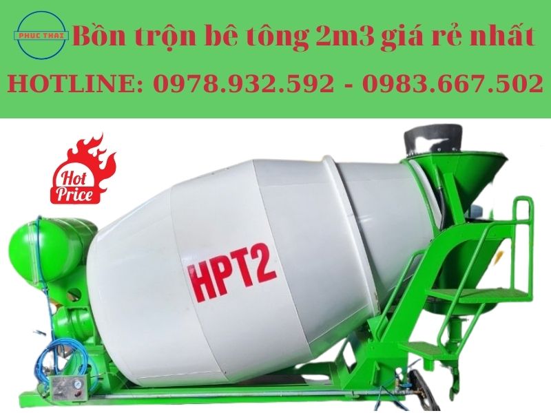 Bồn trộn bê tông 2m3